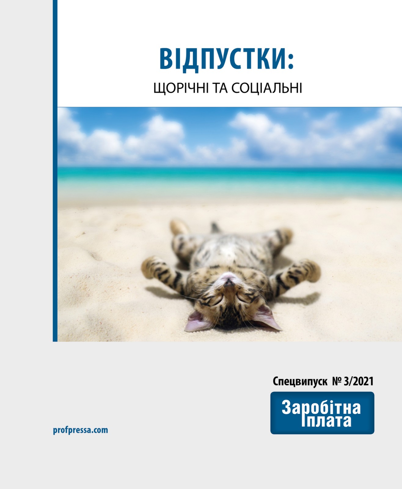Обкладинка Відпустки: щорічні та соціальні (№ 3/2021)