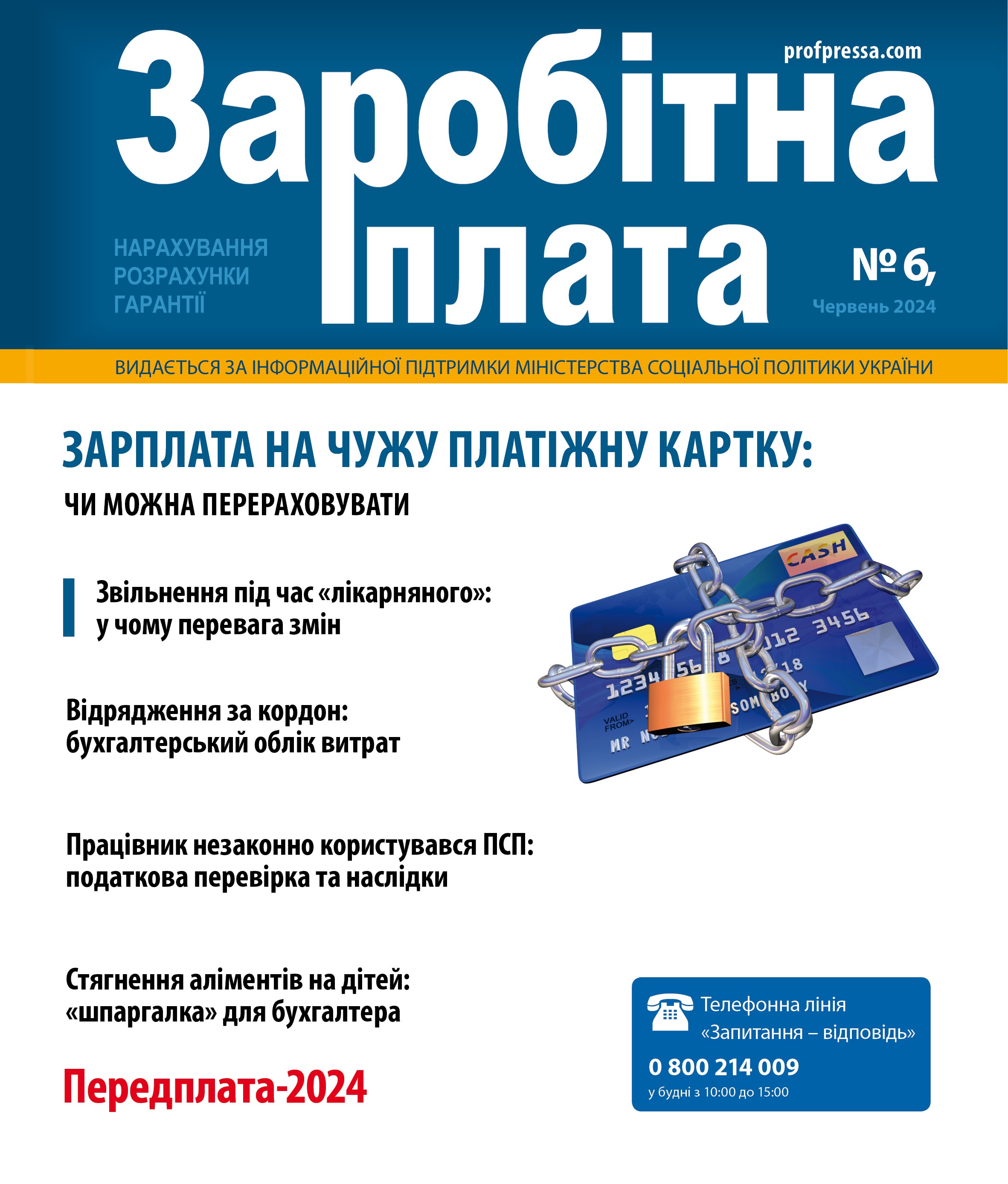 Обкладинка Заробітна плата № 6 (2024)